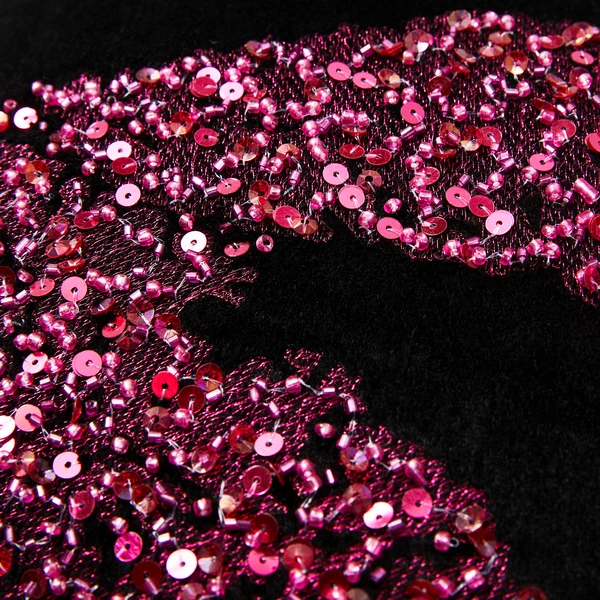 Kiss Lumbar Pillow - Fuchsia - Image 4