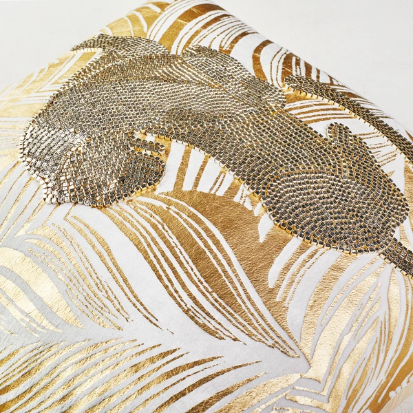 Mosaic Jaguar Pillow 20" - Gold - Image 3