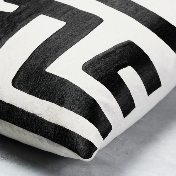 Nikki Chu - Mandala Pillow 22" - Black - Image 3