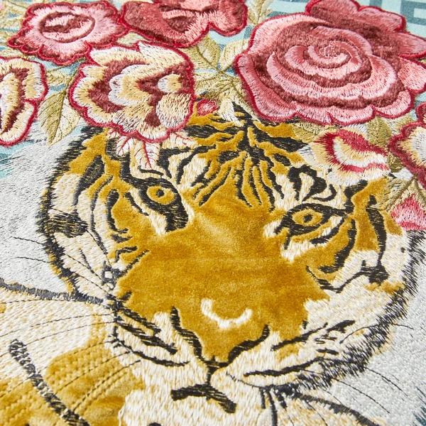 Jungle Queen Pillow 22" - Cerulean - Image 4