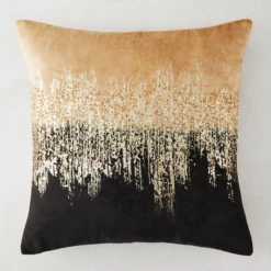 Joie De Vivre Pillow 22" - Gold/Black