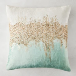 Joie De Vivre Pillow 22" - Aqua