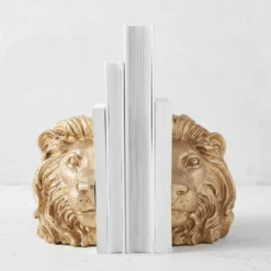Lion Head Bookends