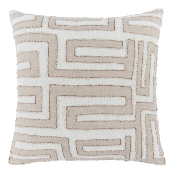 Zane Pillow 22" - Natural/Ivory