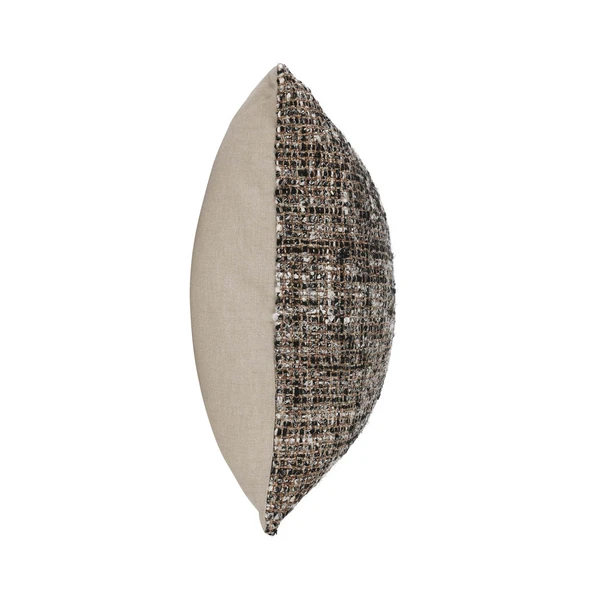 Malek Pillow 24" - Black/Ivory - Image 3